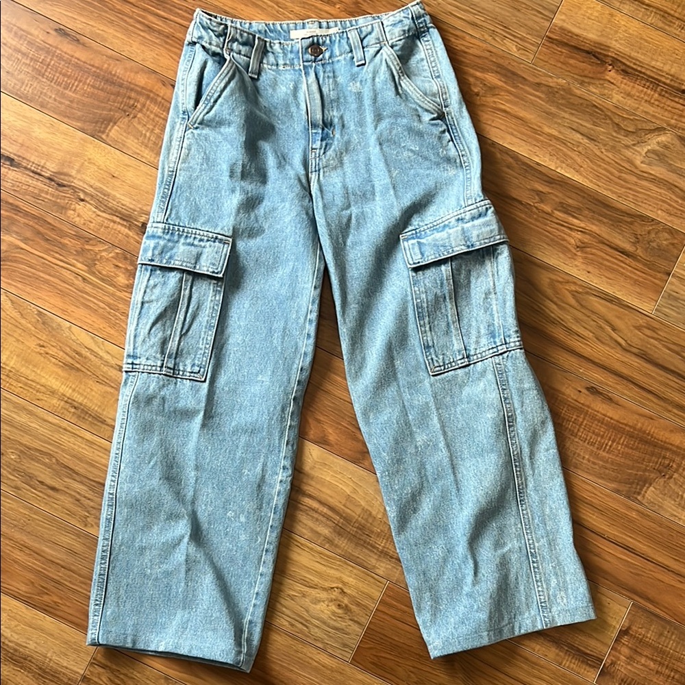 Stylish Blue Cargo Jeans
